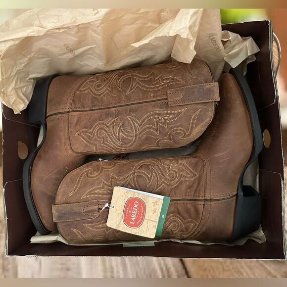 LAREDO Distressed Western Cowboy Boots Leather R Toe Size 8.5 - Picture 12 of 16